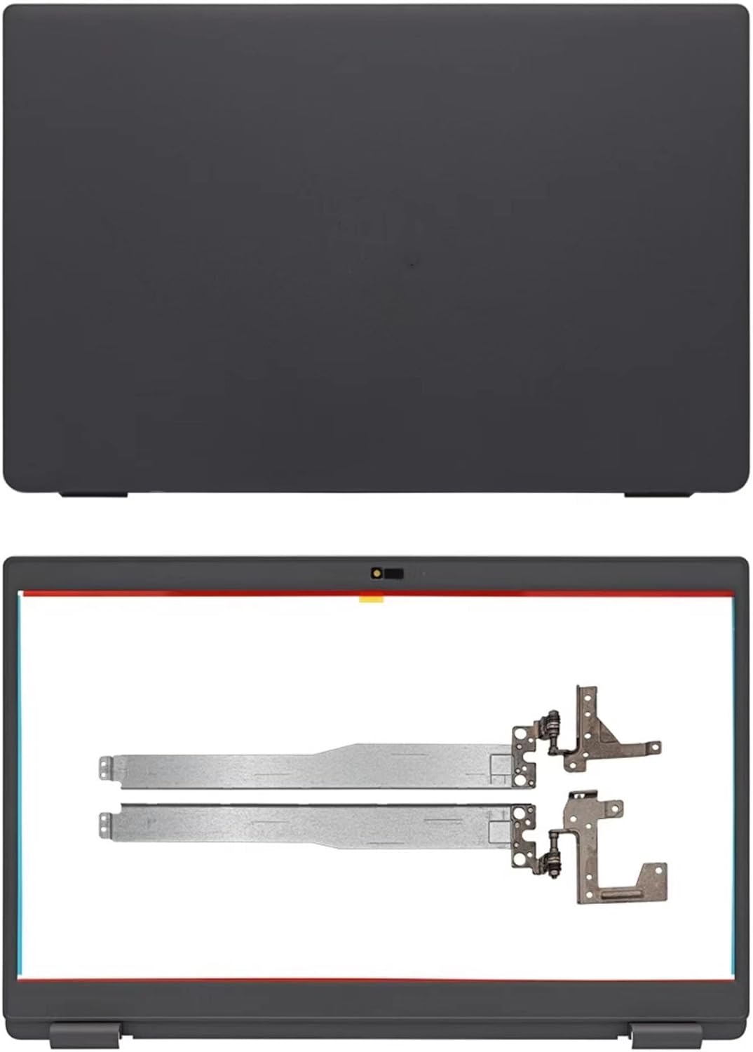 NEW Replacement Laptop LCD Back Cover Top Case Rear Lid with Hinges and Front Bezel Frame for Dell Latitude 3510 E3510 Black Gray 08XVW9 8XVW9 0GCK6R GCK6R