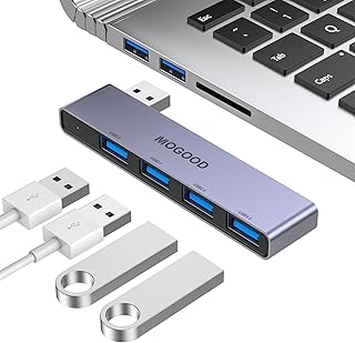 USB Hub for Laptop,MOGOOD USB Hub USB Splitter Ultra-Slim Data USB Hub [Charging Not Supported] Multi USB Port Expander USB Adapter Station for Laptop,Windows PC,Mac,Printer,Flash Drive,Mobile HDD