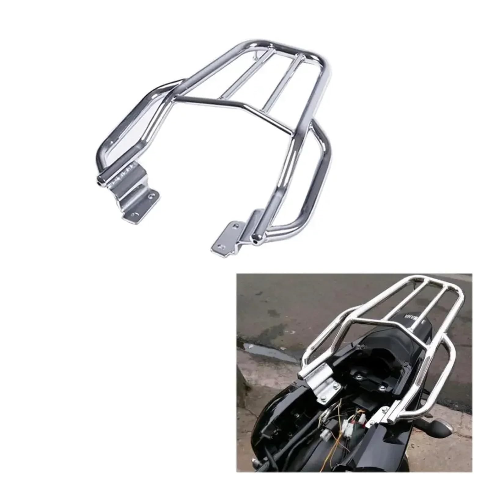 Support Arrière Porte-Bagages Moto pour Fazer YS125 YS150 YS250 YBR125 Sacoche Latérale Arrière Boîte Support De Bagages Arrière De Moto Support De Bagages