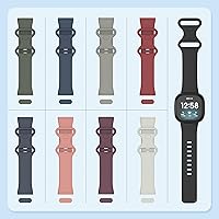 Vista 6 de Paquete de 2 correas impermeables compatibles con Fitbit Versa 3 / Fitbit Versa 4 / Fitbit Sense/Sense 2, pulseras deportivas clásicas de repuesto