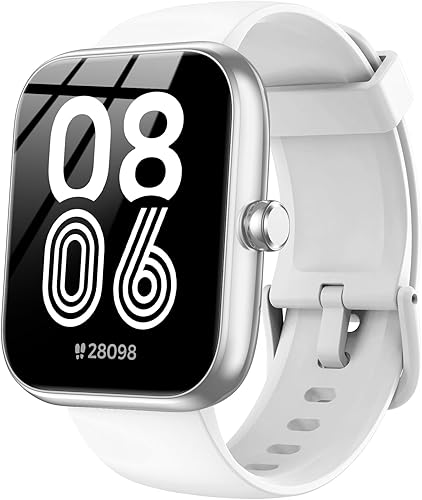 Reloj inteligente con llamadas y notificaciones de Alexa y Bluetooth, rastreador de fitness HD de 1.83 pulgadas para hombres y mujeres, resistente