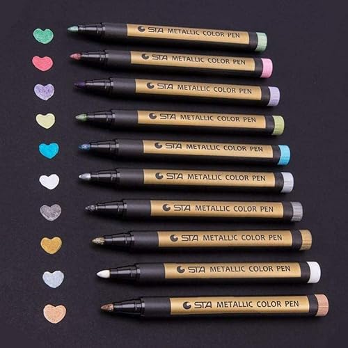 Miniatura 3 de ONWINPOR Juego de bolígrafos metálicos con sello de cera - 10 colores, ideal para invitaciones de boda