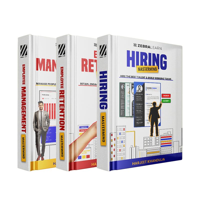 Image of HR Bundle - 3 Books Set | Employee Management Mastermind, Hiring Mastermind & Employee Retention Mastermind | Human Resource Management, HR Strategy & ... Management | By Harjeet Khanduja, ZebraLearn