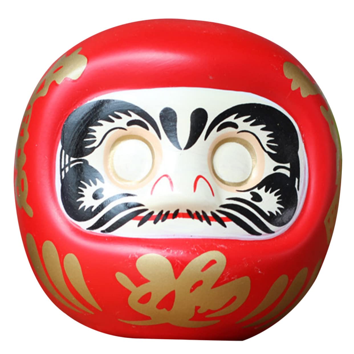 Salvadanaio Giapponese Daruma in Ceramica Rosso da Tavolo