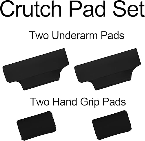 Miniatura 69 de Fundas de almohadilla para muletas para axilas y agarre de mano con mango universal para antebrazo, juegos de cojines acolchados accesorios