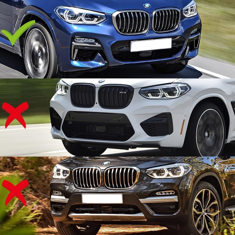 3pcs Front Bumper Lip Spoiler Body Kit Compatible with 2018-2021 BMW X3 X4 G01 G02 M-Sport 2019 2020 (Carbon Look)