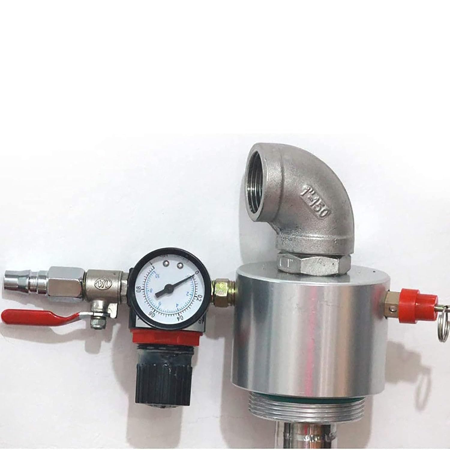 Bomba neumática de transferencia de aceite de tambor, con manómetro de aire y válvula de seguridad, puede transportar diésel, agua, aceite de motor, aceite hidráulico, aceite para engranajes y otros l