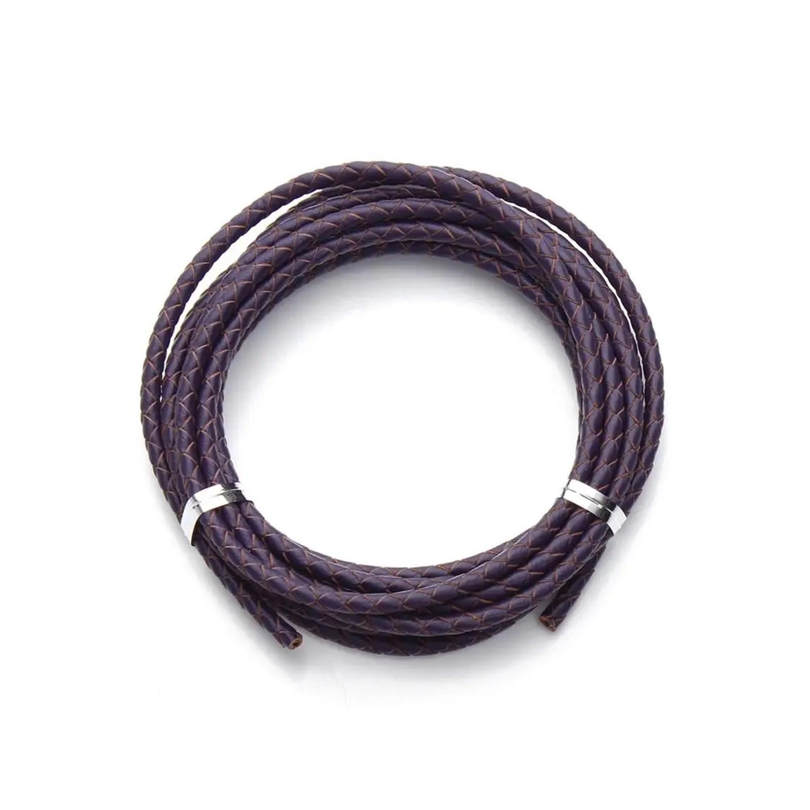 Embroidery thread, Leather Cords 2 Meter 3mm 4mm 6mm Multicolor for Jewelry Making(Purple,3mm)
