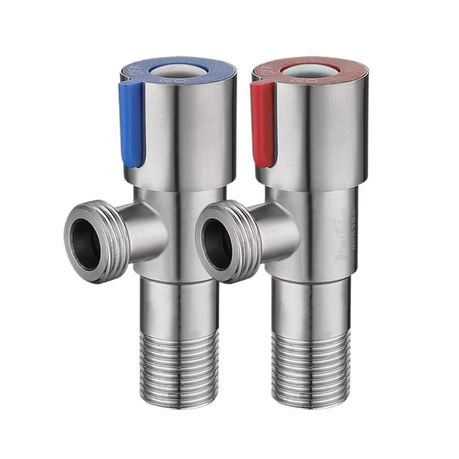 Bvhisehp Colocar G1/2 Thread Quick Open Two Way Stainless Steel Angle Valve Household Water Inlet Control Valve Bathroom Faucet Accessories(Colocar)