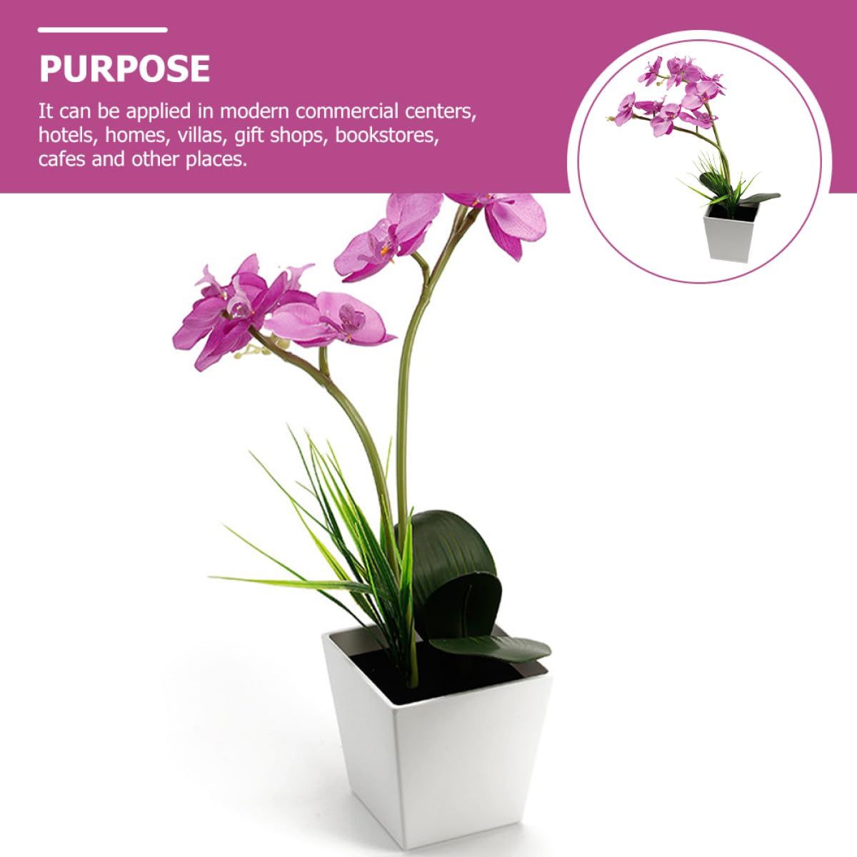 LED Orchideen Blumenlicht mit 9 LEDs, Faltbaren Zweigen, Kunststoff