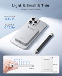ORICO 1TB Magnetique Externe SSD, Alliage d'aluminium, jusqu'à 460MB/s, Disque extérieur Solid State, étendre le stockage pour iPhone 17 Pro Max, Compatible avec w/MagSafe, USB-C Téléphones intelligents - K5MINI