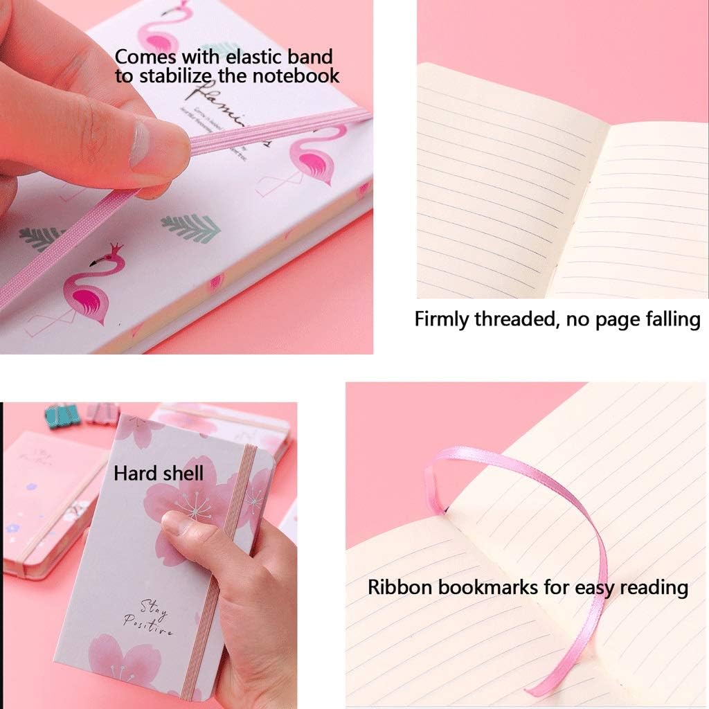 Composition (4 Pack) Pocket Notebook Ruled Hardcover Small Notepads Mini Journal Diary 3.0" x 4.1" Journal (Color : Multi-colored3, Size : A7) (Multi colored1)