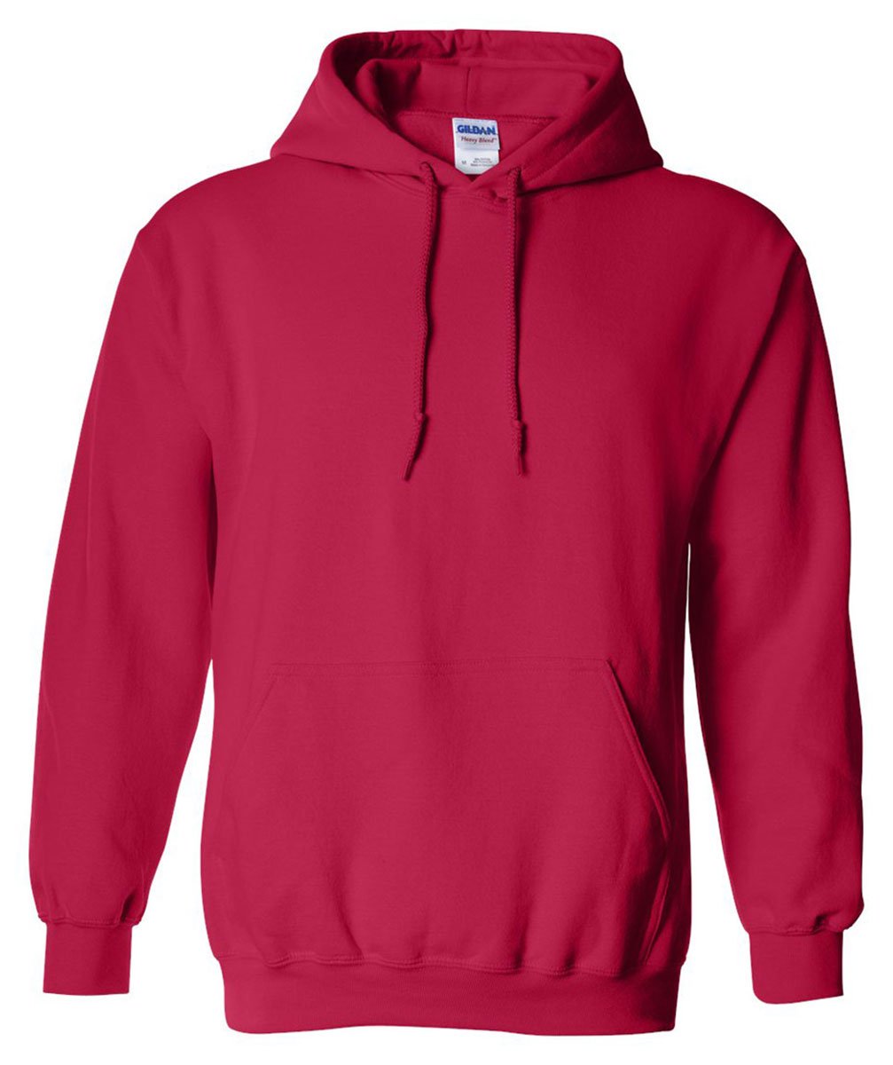 Gildan Men's Heavy Blend Drawcord Hooded Sweatshirt, Safety Pink