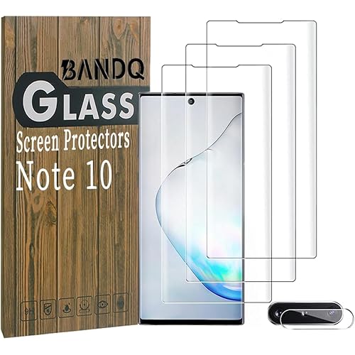 3 Pack for Galaxy Note 10 Screen Protector【3+1 Pack】 1 Pack Camera Lens Protector, 9H Tempered Glass Screen Protector for Samsung Galaxy Note 10 Tempered Glass Screen Protector