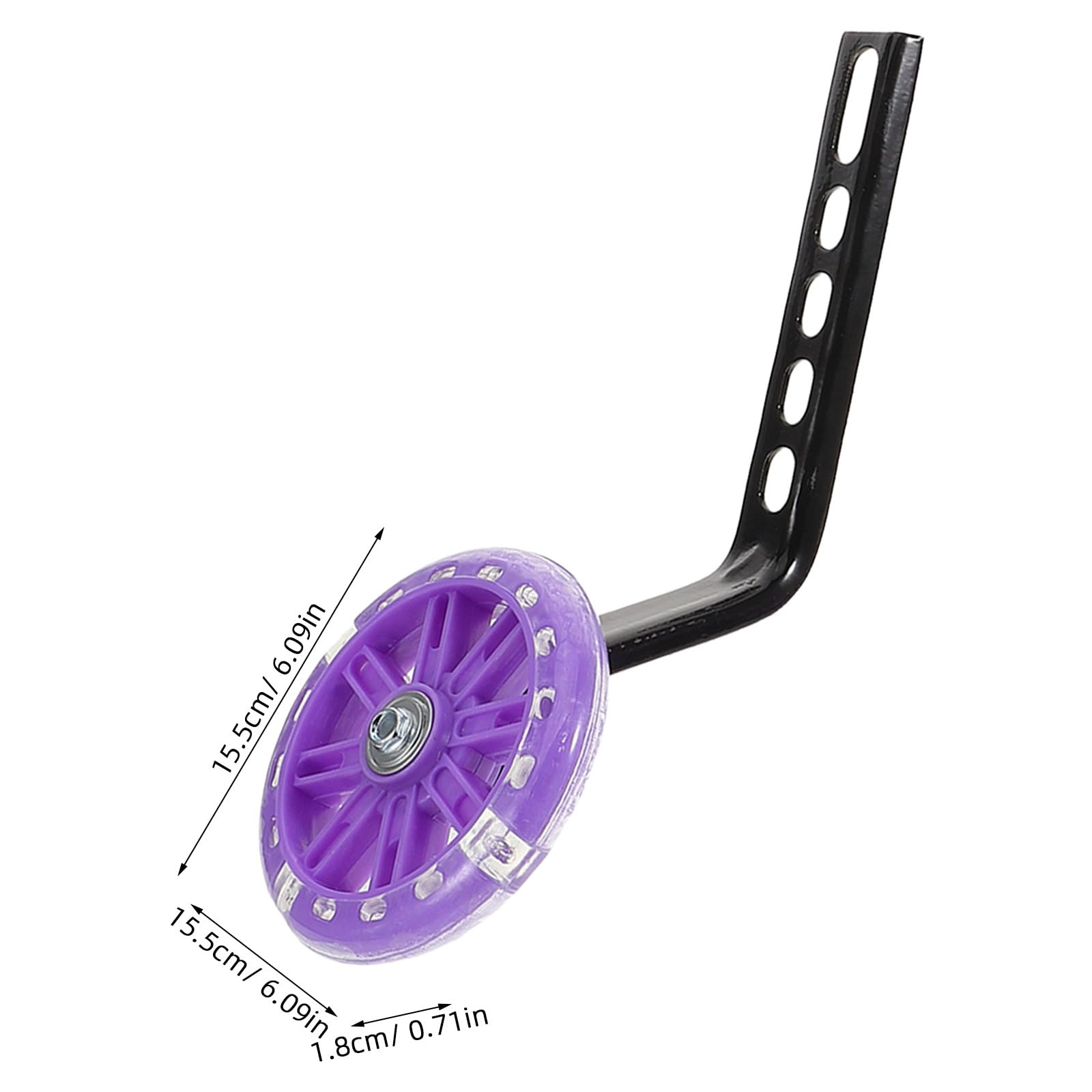 Healeved 2 juegos de ruedines de entrenamiento para bicicletas infantiles: Rueda silenciosa con luz intermitente - Soporte de equilibrio montado para bicicletas de 12 a 20 pulgadas, fácil