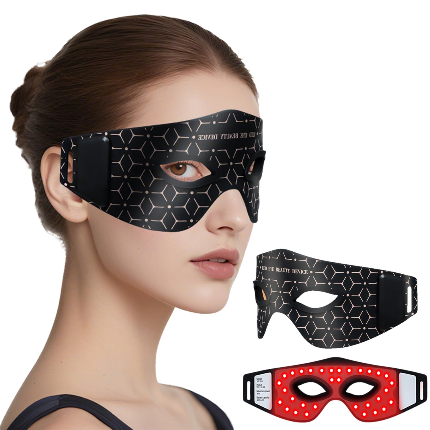 Red Light Therapy for Eyes 5 Modes Under-Eye Red Light Eye Mask Eye Massager for Fine Lines Eyes