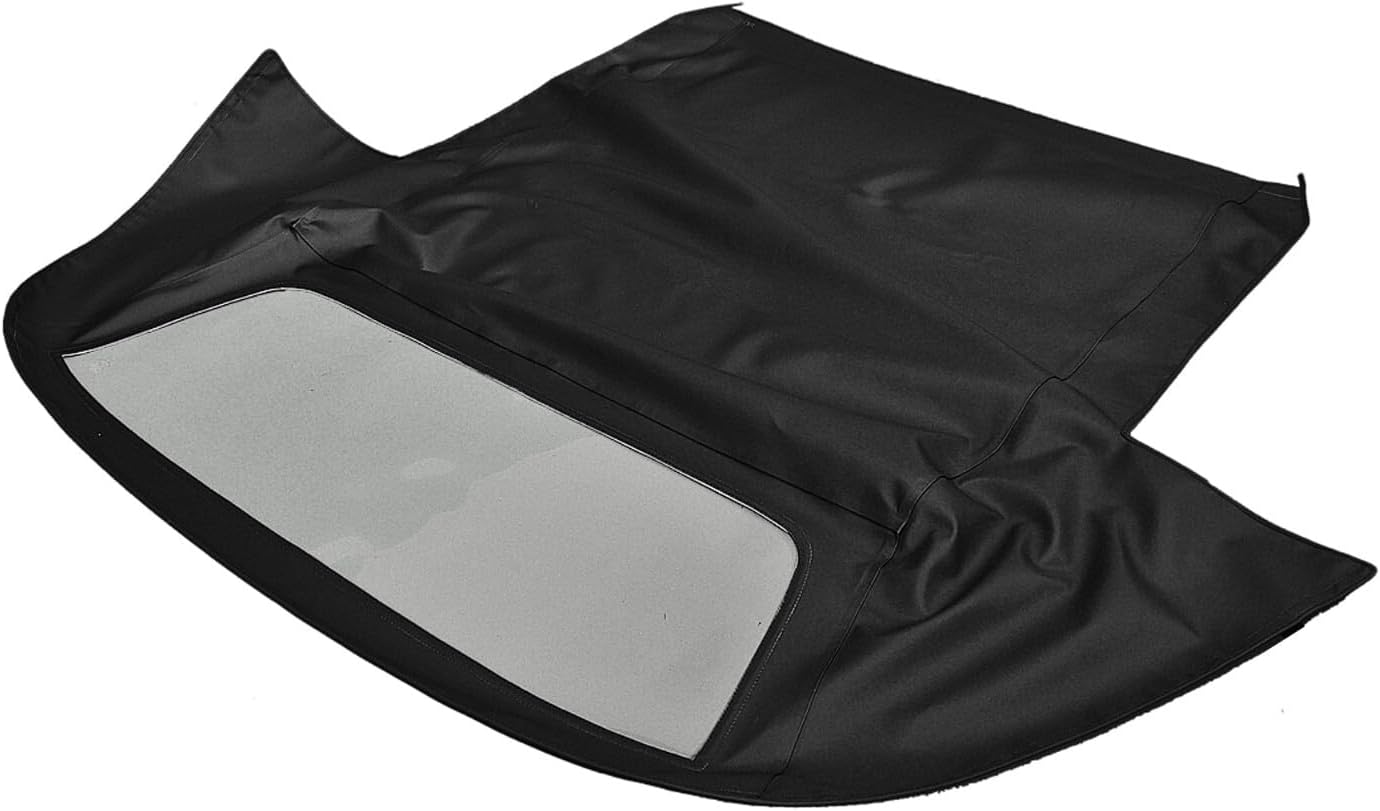 Fits 1987-1989 Chevrolet Camaro/Pontiac Firebird Convertible Convertible Top Premium Pinpoint Vinyl Black DOT Plastic Window