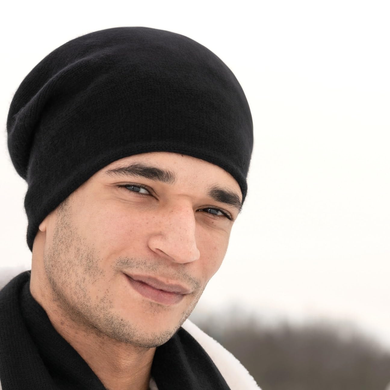 Stetson Shirley Kaschmir Strickmütze Oversize-Baske Unifarben Damen Herren Herbst Winter