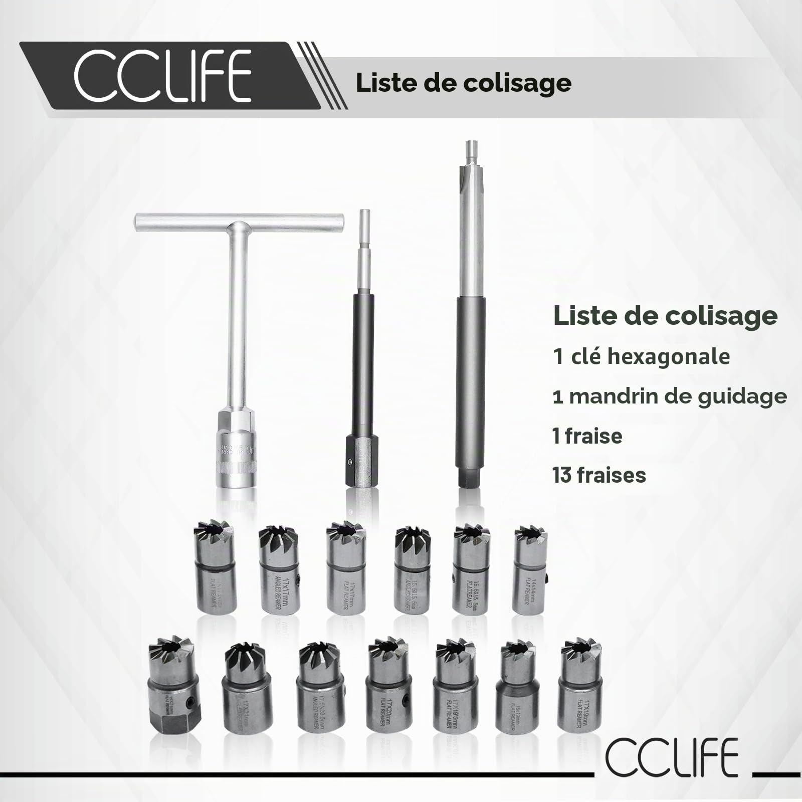 CCLIFE 17 pièces fraise Injecteurs injecteurs de moteur CDI Outil de moulage par injection