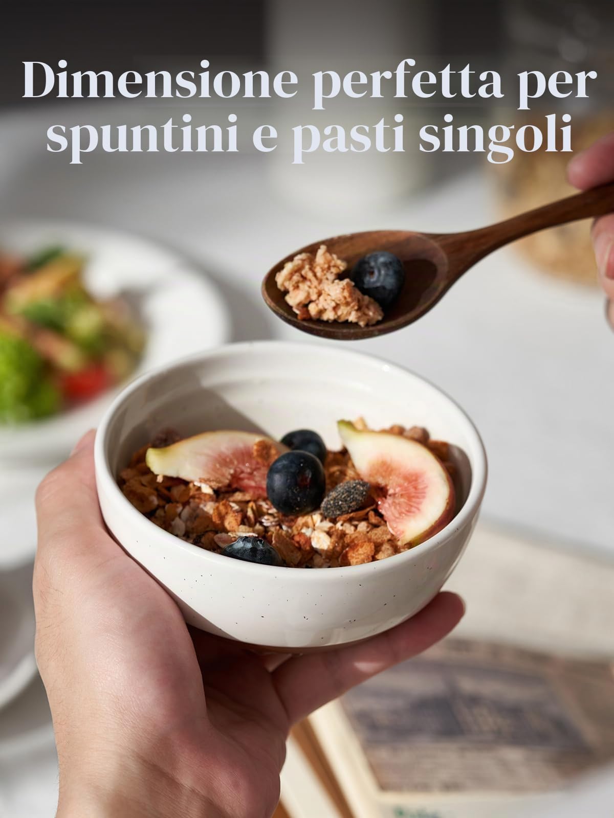 DOWAN Ciotole Aperitivo in Porcellana 270Ml - Ciotola in Ceramica Set di 6 per Gelato, Zuppa, Cereali, Riso,Yogurt - Adatto per Microonde e Lavastoviglie - Vaniglia Bianca