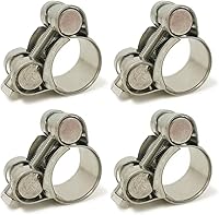 Vista 7 de Abrazaderas de manguera con perno en T de 1.142-1.220 in, abrazaderas de tubo de acero inoxidable 304 resistentes (4 piezas)