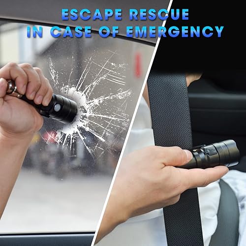 Miniatura 4 de Linterna pequeña recargable con encendedor de cigarrillos de coche de 12 voltios y USB C para vehículos de emergencia, herramienta de escape de
