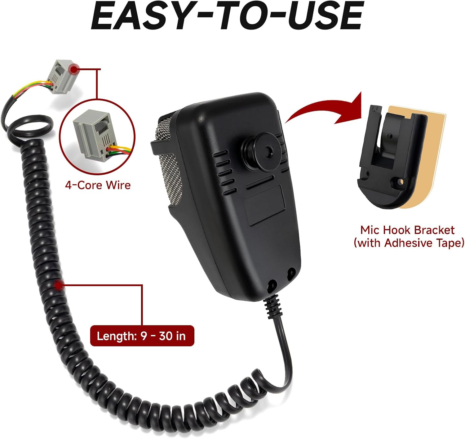 Alarm Horn Siren PA Speaker Mic System, BANHAO 100w 12v 7 Sound Loud Car Alarm Police Car Siren Speaker System Emergency Amplifier Kit for 12V Truck Lorry Boat Vehicle