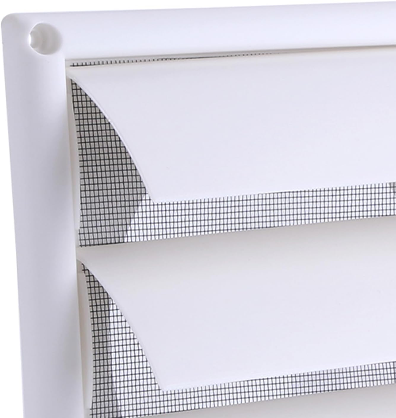 3 Flaps Air Vent Grille Cover, Portable AC Air Conditioner Through Wall Vent, Bathroom Wall Duct Ventilation Grill with Net and Fly Screen for Covering Ceiling Openings and Ducting Vents (20 * 20cm)