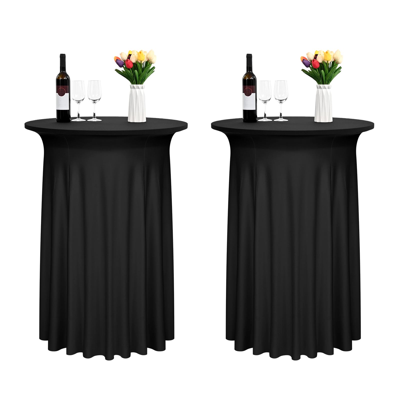 NEWISHER Tovaglia rotonda con angoli elasticizzati in spandex, colore blu navy, con bordo elastico, per sala da pranzo, picnic, patio, 152,4 cm