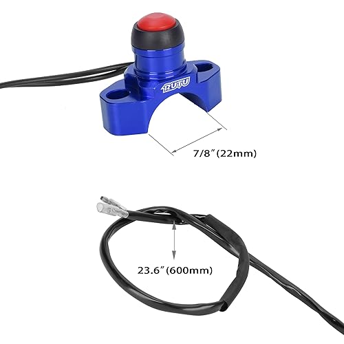 Miniatura 8 de Botón universal CNC para interruptor de arranque de motor de motocicleta con placa trasera de montaje para KLX450 KLX250 KLX110 CR125 CRF250 CRF450