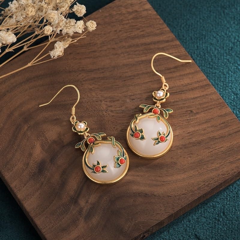 Boucles d'oreilles pour femmes, cadeau idéal style chinois - 5