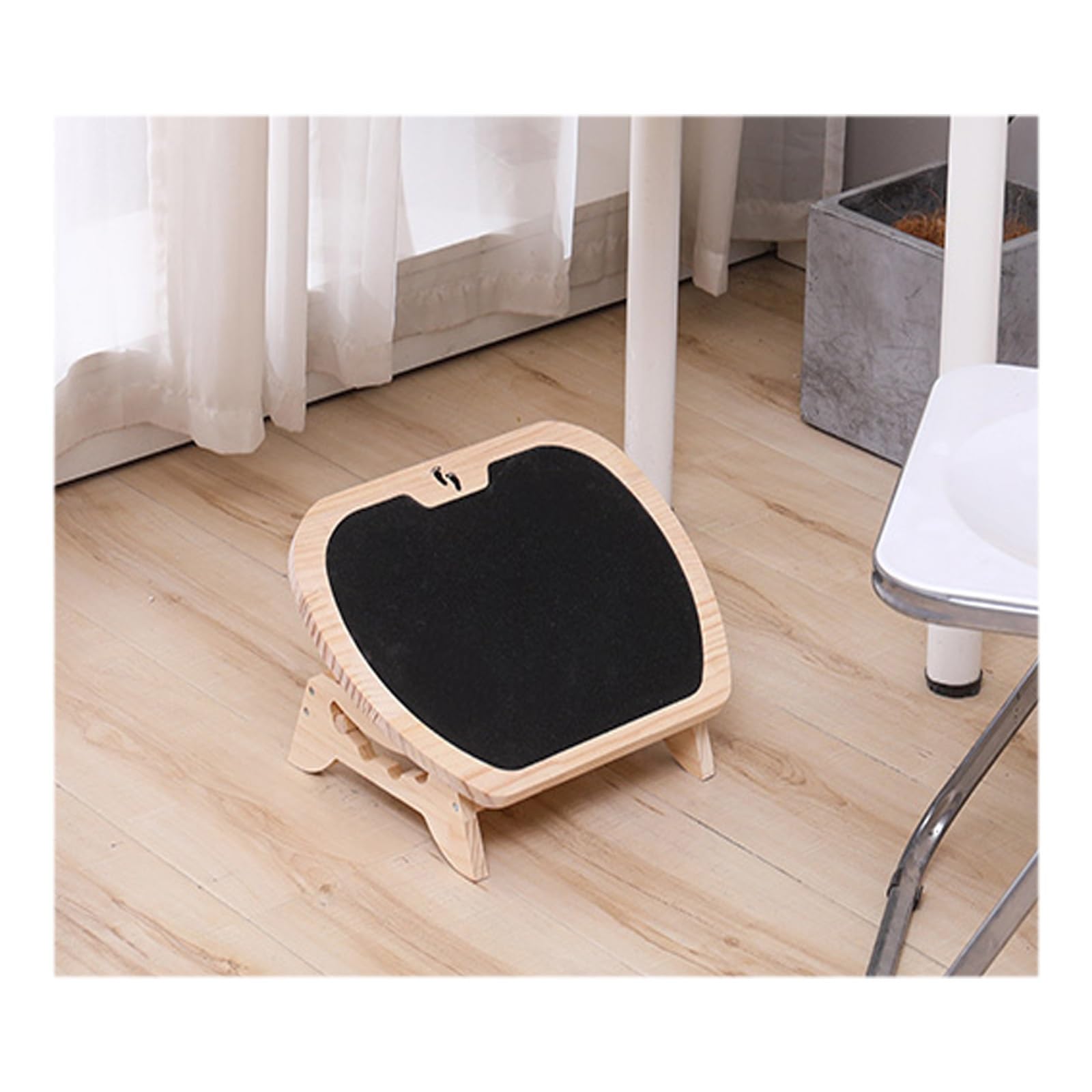 step stool, Made of Pine Wood, with Adjustable Tilt Angle and Wide Stool Surface to Improve Sitting Posture