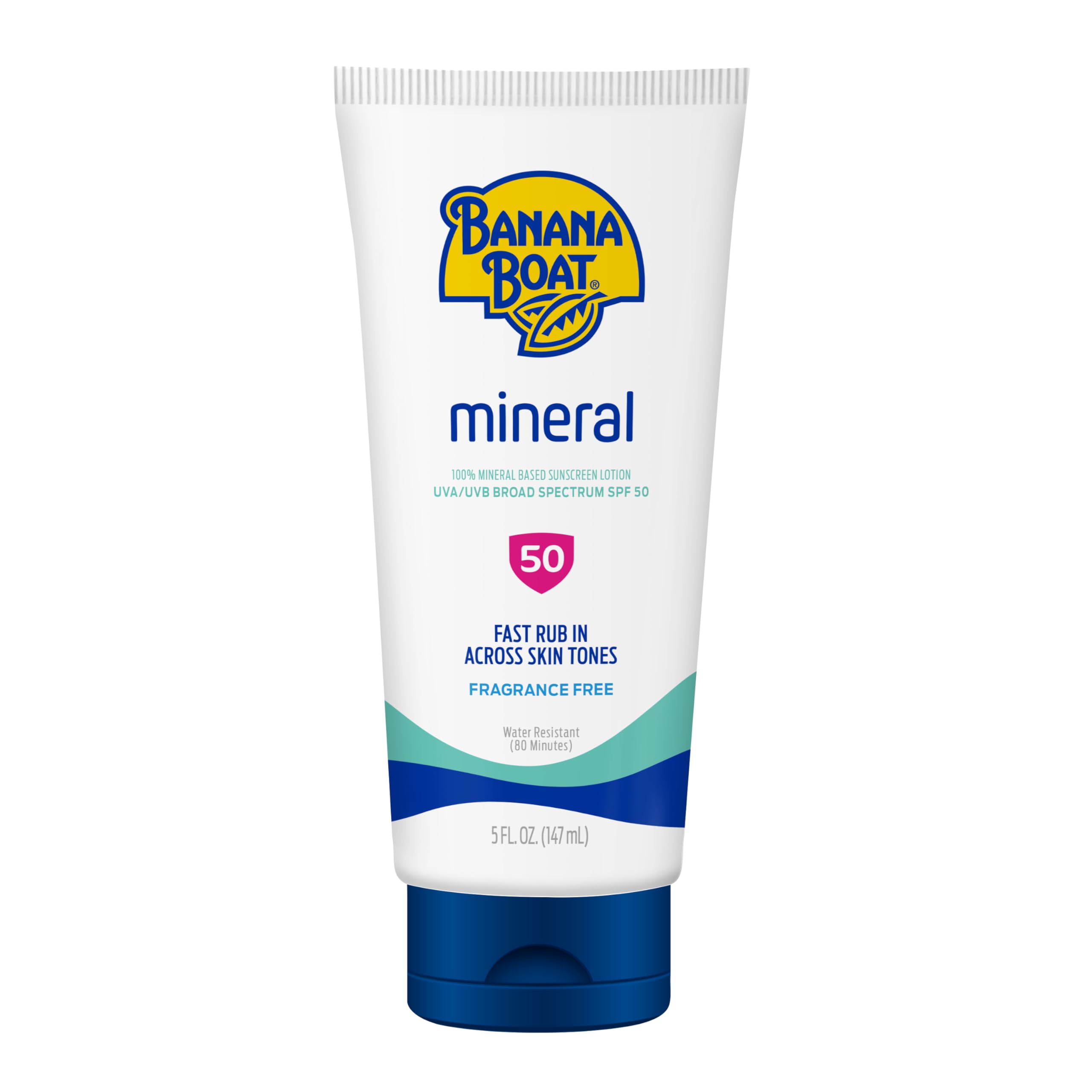 Mineral Sunscreen SPF 50 Lotion, 5Fl Oz | Zinc Oxide Sunscreen Lotion, Beach Essentials, SPF 50 Sunblock, 5Fl Oz