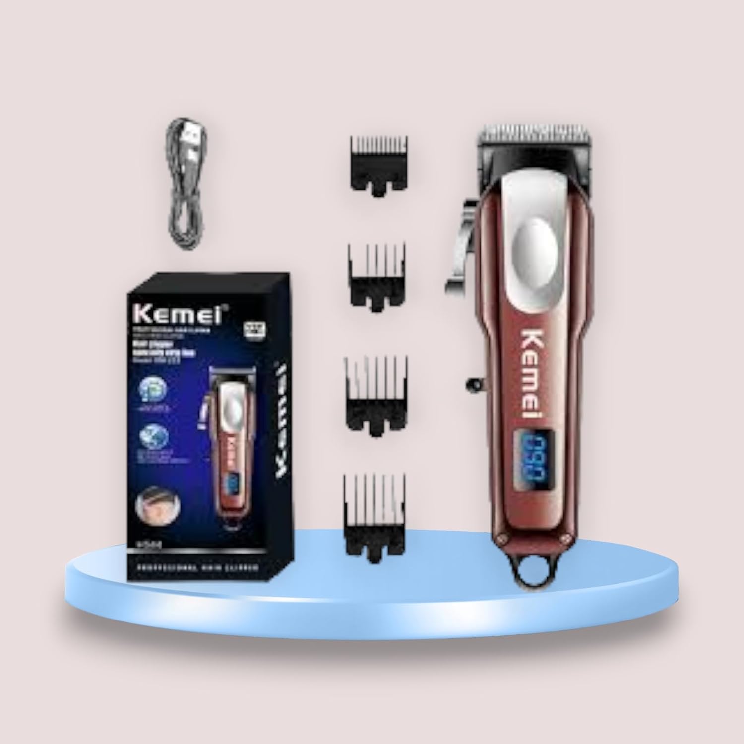 USB charging options for KEMEI KM-233 razor