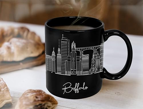 Vista 232 de TJ Originals - Taza de café Boston Massachusetts, regalo de taza de café de recuerdo de viaje turístico, taza de cerámica Skyline de 11 oz, taza