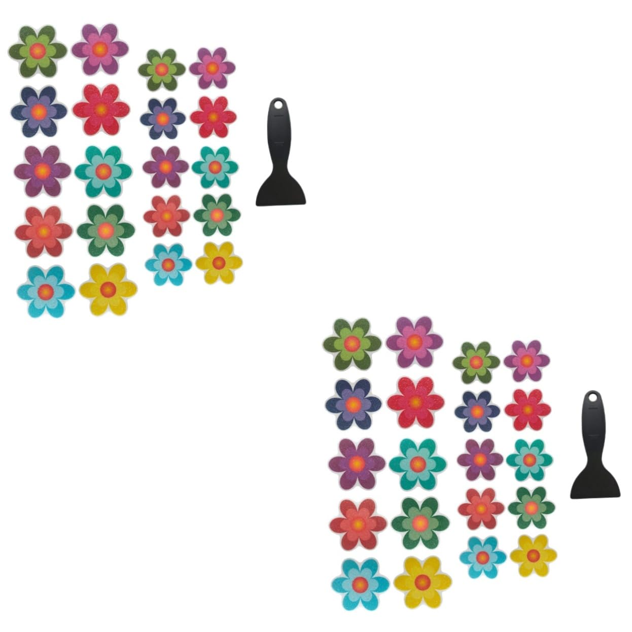 Ciieeo 2 Juegos Adhesivos Antideslizantes para Flores. sembradora de Bicicletas calcomanías para Puertas de Ducha bañera niño Pegatinas Pared baño Girasol Pegatinas Antideslizantes Grava