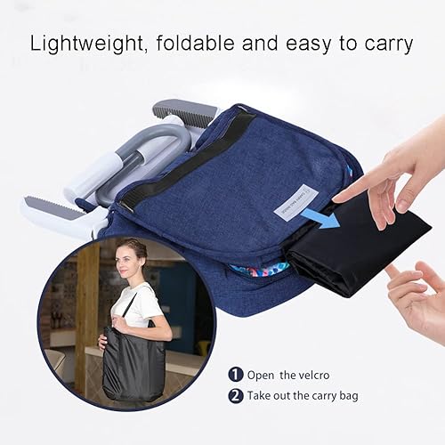 Miniatura 3 de Silla alta de gancho, silla alta de mesa rápida con clip con bandeja de comedor para bebés y niños pequeños, silla de bebé portátil para el hogar y