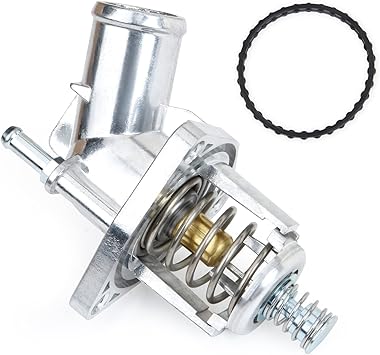 MITZONE Upgrade Aluminum Thermostat Housing Water Outlet Compatible with 2014-2020 Chevy Silverado 1500 Suburban Tahoe GMC Sierra 1500 Yukon Yukon XL Cadillac Escalade Replace 12674639 15-11125