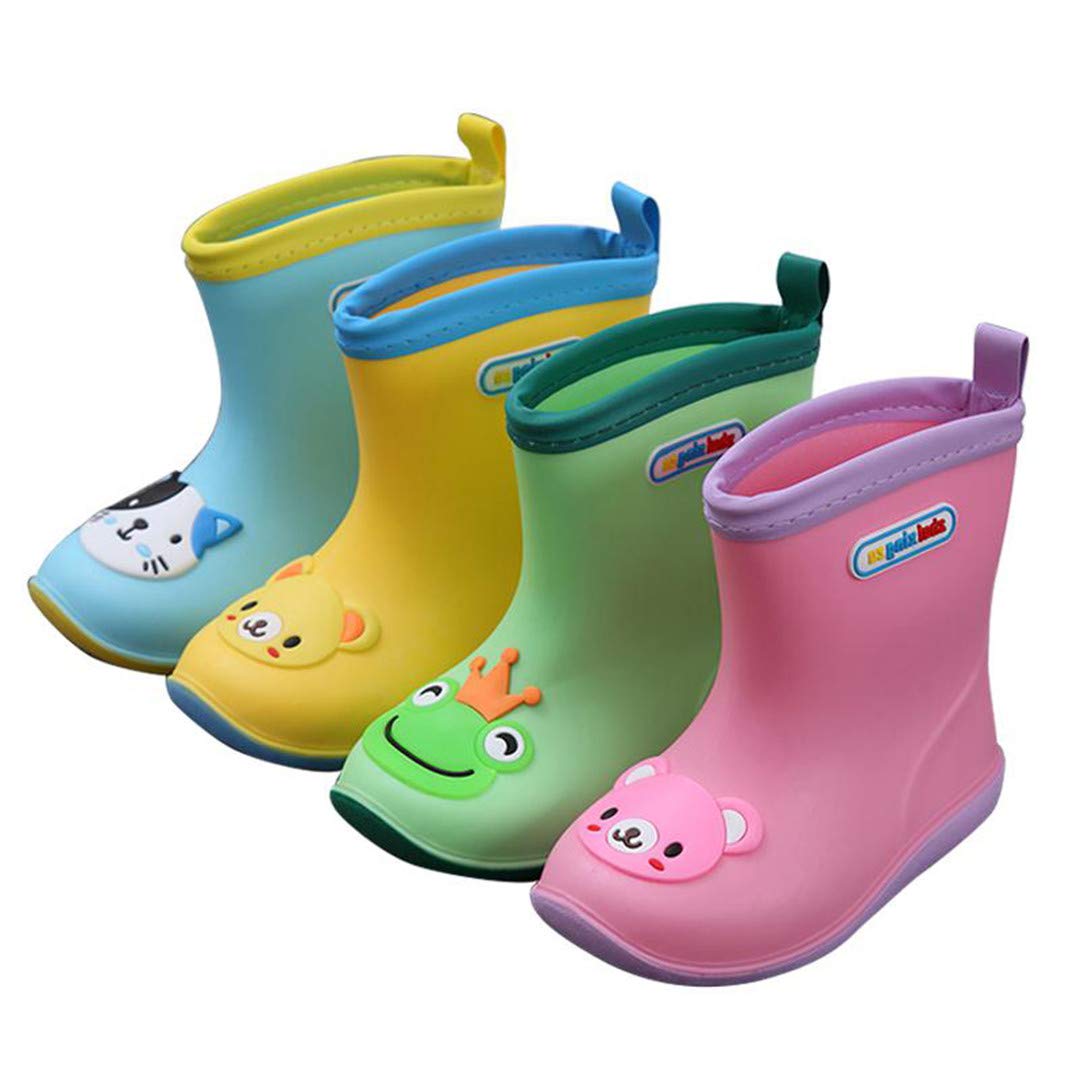 Stivali da pioggia per bambini per ragazzi ragazze stivali da pioggia impermeabili per bambini antiscivolo in gomma scarpe da pioggia per bambini stivali da pioggia quattro stagioni