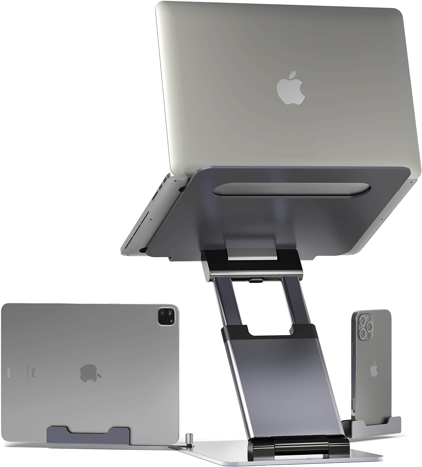 Ergonomic Laptop stand for desk, Adjustable height up to 20", Laptop riser computer stand for laptop, Portable laptop stands, Fits MacBook, Laptops 10 15 17 inches, Laptop holder and Laptop desk stand : Electronics