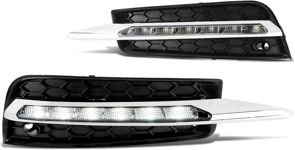 DNA MOTORING FL-ZTL-157-CH Fog Light Driver & Passenger Side Enhance visibility [Compatible with 11-16 Chevy Cruze]