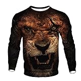 per donna per uomo leopardo ghepardo felpe stampate in 3d girocollo manica lunga casual animali grafica pullover top