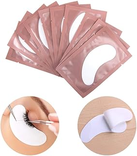 Arison Lashes Eye Gel Pads 50 Pairs Eyelash Extension Under Eye Gel Patches Lint Free Eye Patches with Smooth Front Side and Collagen Back Side Eye Pads for Individual Eyelash Extension (Pink)