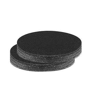 20 Pcs 3 Inch 60 Grits No Hole Hook and Loop Sanding Discs, Silicon Carbide Wet Dry Flocking Sandpaper for Random Orbital Sander, Wood, Car, Metal, Plastic, Paint Polishing