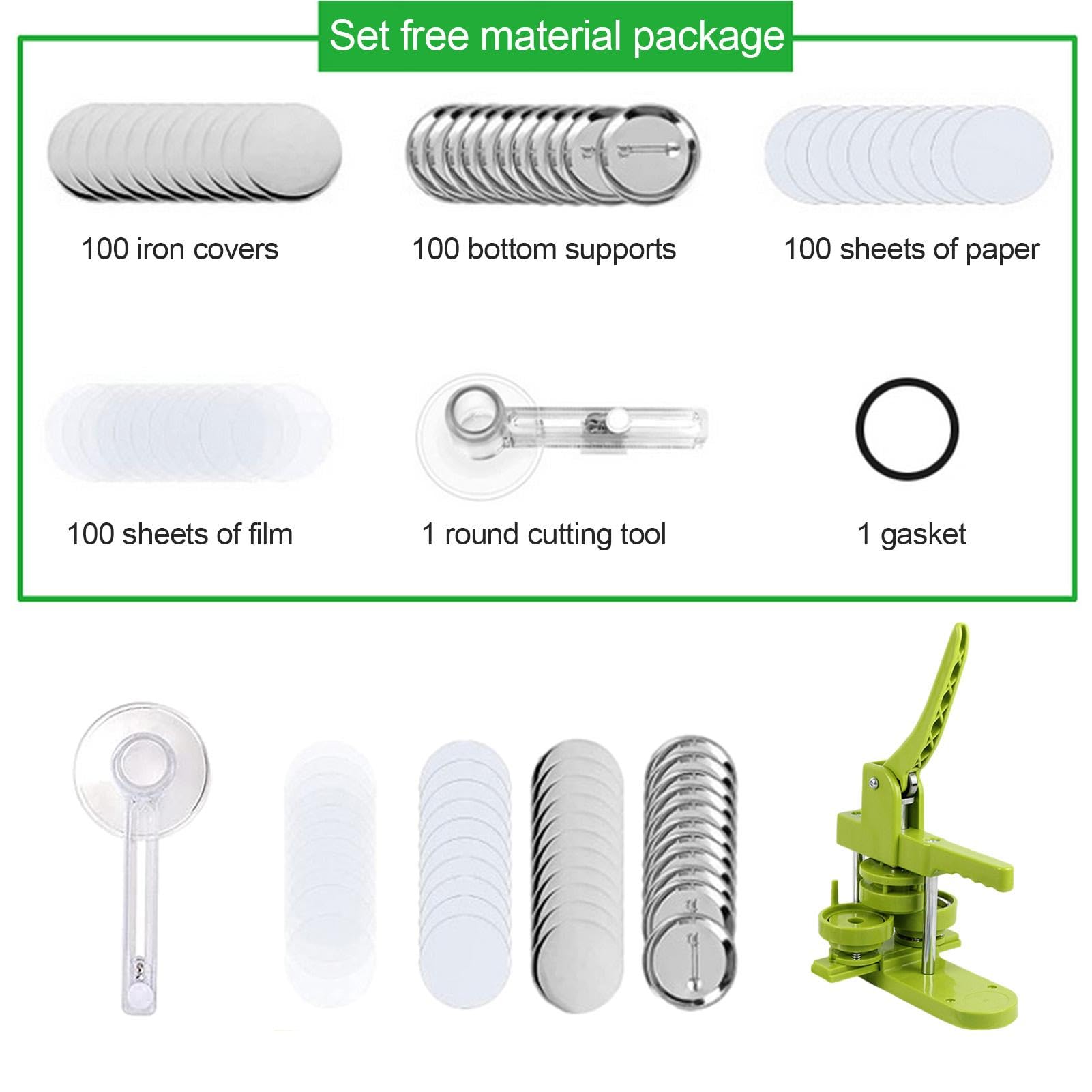 Kit de fabrication de badges – Machine à épingler manuelle détachable avec