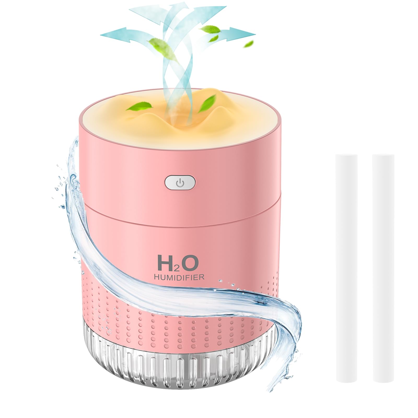 Humidifier for Bedroom,Cool Mist Humidifier for Home Plant，Portable Rechargeable Mini Humidifier Personal Desktop Humidifier for Baby，Bedroom, Office, Nursery, Travel with Auto Shut-Off, Super Quiet