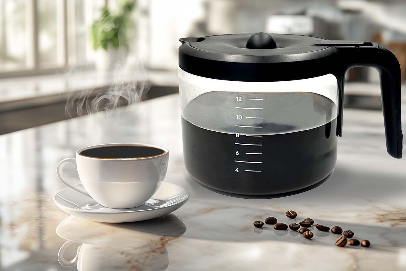 12-Cup Coffee Pot Replacement Compatible with Keurig 5000 K-Duo Essentials & 5500 K-Duo Essentials Hot & Cold Brewer Models (NOT Fit K-DUO 5100 Single Server Model)