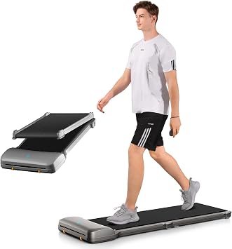 WalkingPad C1 Foldable Treadmill Walking Pad Smart Jogging Exercise Fitness Equipment, Free Installation Low Noise Footstep Induction Speed Control,Folding Under Desk 0.5-3.72mile/Hour (Grey)