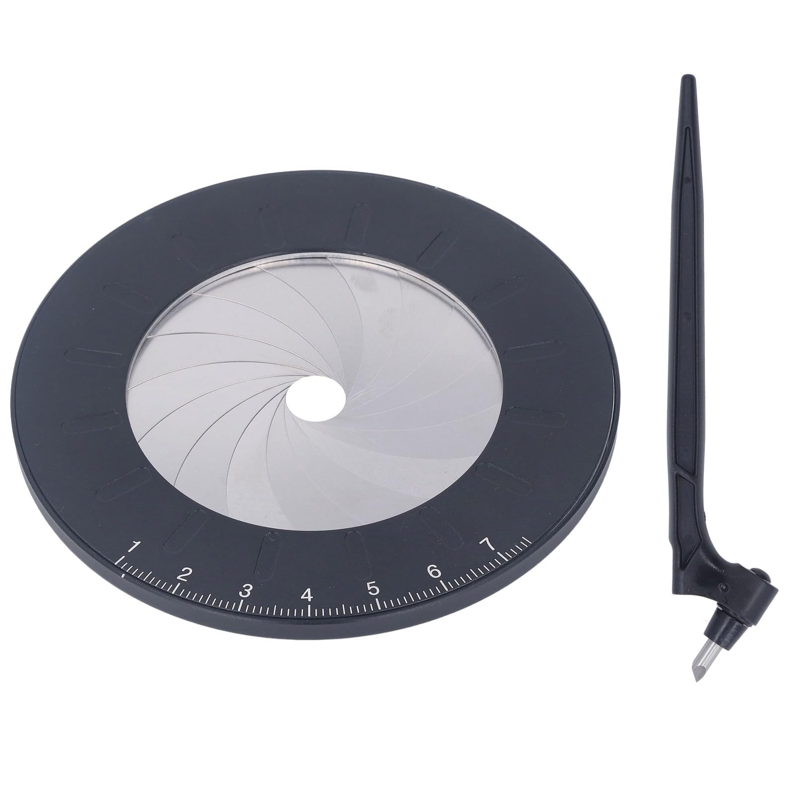 Outil de dessin circulaire réglable noir en aluminium pour traçage