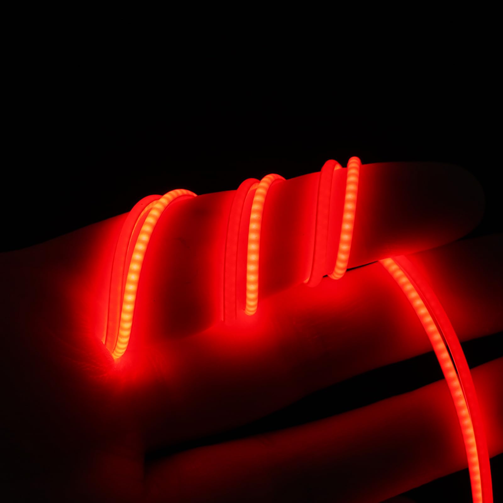 INJORA RC LED Strip Lights Flexible Cuttable for TRX4M SCX24 1/24 1/18 Crawlers, Red, 550mm x 2mm - Image 5